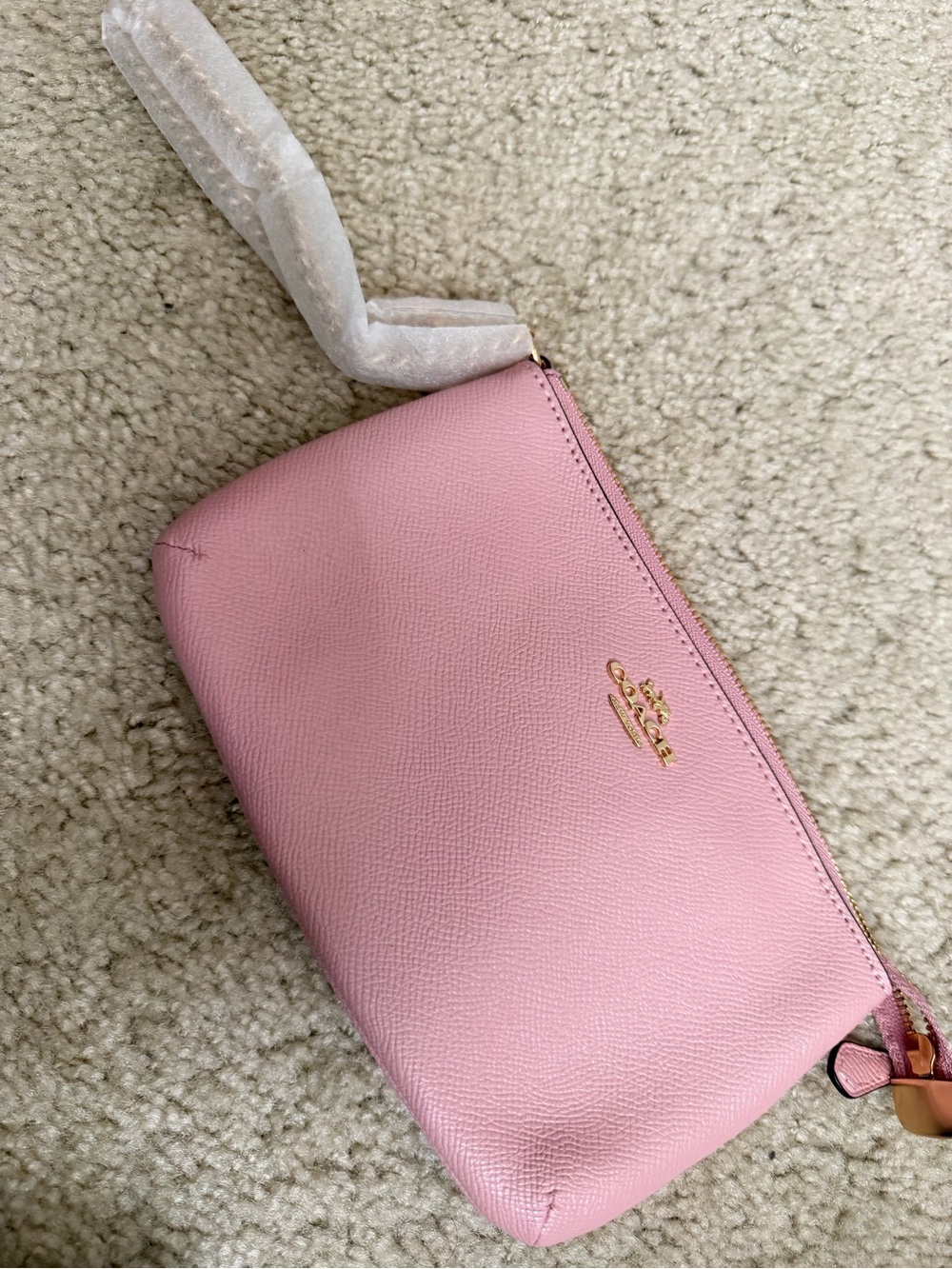 Coach Pink Leather Wristlet